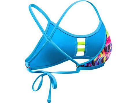 TYR Santa Marta Schwimmbikini Purple Yellow Pacific Tieback Top Mini Bikini Bottom Black 38