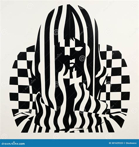 Black And White Checkered Design A Striking Silkscreen Art With