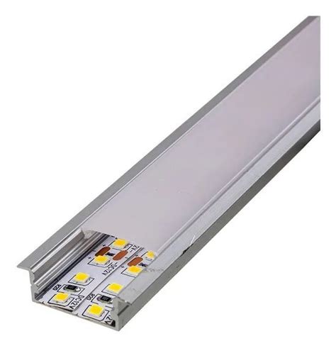 Perfil Embutir Para Fita Led Barra Metros Branco Mm Zero Led