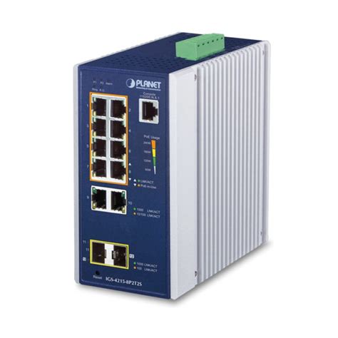 IGS-4215-8P2T2S – Industrial 8-Port 10/100/1000T 802.3at PoE + 2-Port ...