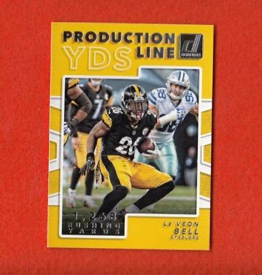 Donruss Le Veon Bell Production Line Pittsburgh Steelers Ebay