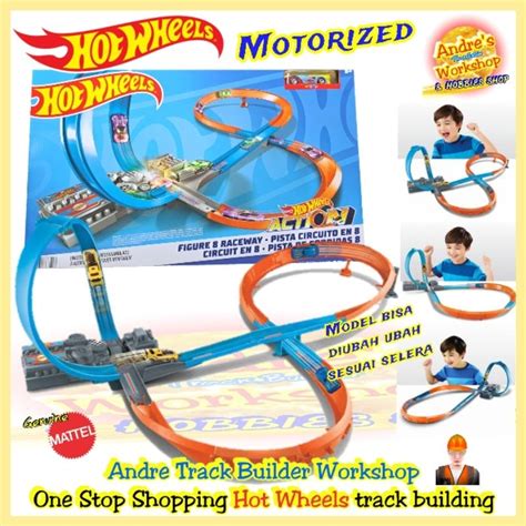 Jual Hotwheels Track Builder Figure 8 Raceway Ori Mattel Hot Wheels Track Circuit Shopee Indonesia