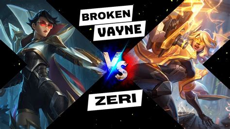 Broken Vayne Vs Zeri Lane Gameplay Season Wild Rift Build