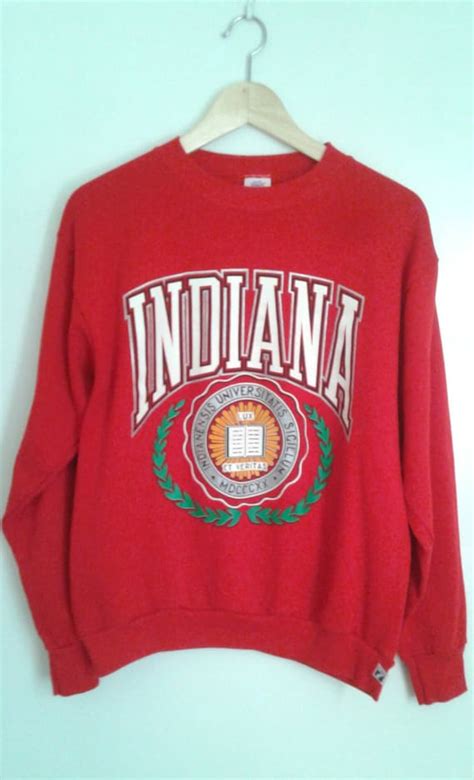 Vintage 1980s Indiana University Iu Hoosiers Red