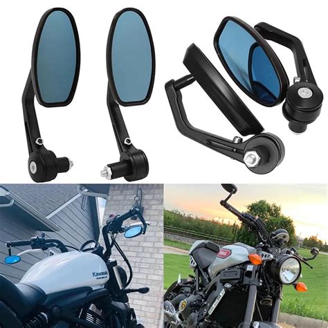 Motorcycle Aluminum 7 8 22mm Bar End Side Rear View Mirror For Bmw