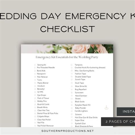 Emergency Kit Checklist Etsy