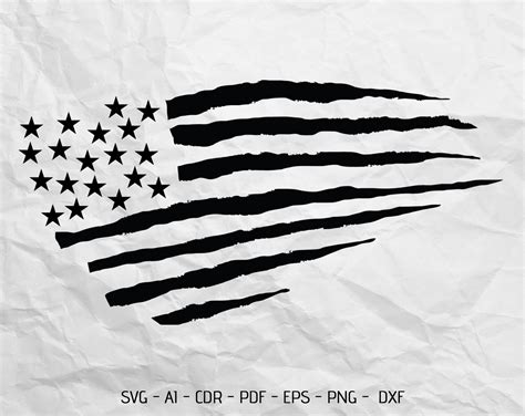 America Claw Flag Svg Vector For Cricut Laser Cut And Print Etsy