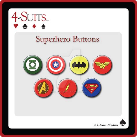 Superhero Buttons By Angeldranger On Deviantart