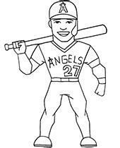 Baseball coloring sheet with Aaron Judge