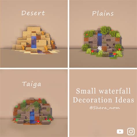 I made some detailed small waterfalls for different biomes :) Prefect ...