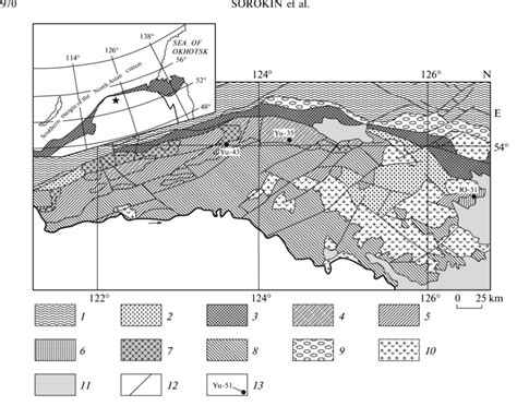 The Schematic Geological Structure Of The Upper Amur Region Compiled