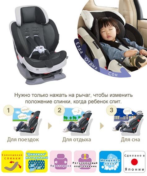 Автокресло Ailebebe Carmate Swing Moon с положением для сна купить в ...