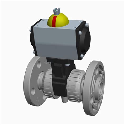 Ball Valve Cpvc Flanges Pneumatic Actuator Cepex Extreme