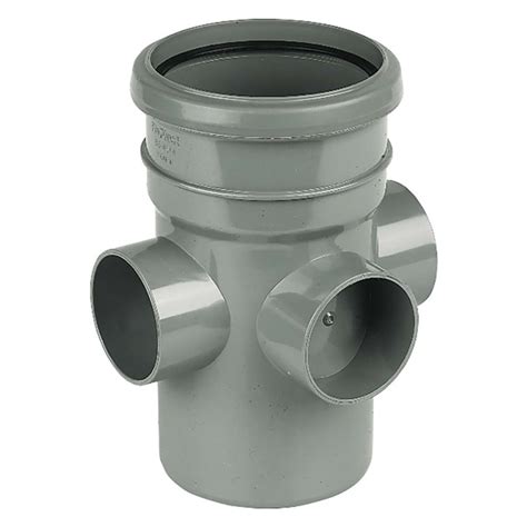 Floplast Grey Mm Soil Socket Tail Boss Pipe Selco