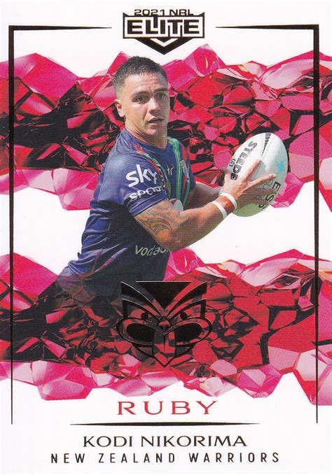 2021 NRL Elite Ruby Mojo MR134 Kodi Nikorima Warriors Gold Coast