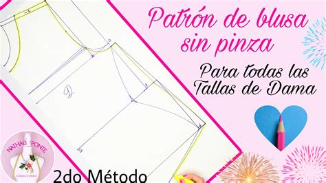 Trazo De Blusa B Sica Sin Pinza Para Todas Las Tallas De Dama