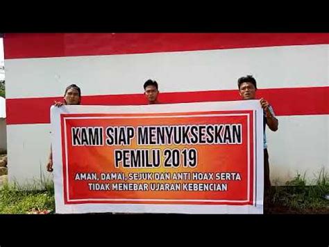 Deklarasi Pemilu Damai Dan Penolakan Berita Hoax Desa Penimbung Youtube