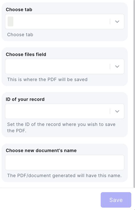 Generate PDF from Google Docs template