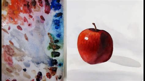 How To Paint An Apple In Watercolor Using Warm Cool Underpainting