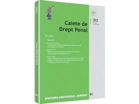 Caiete De Drept Penal Nr 1 2012 Libraria UJMAG