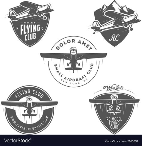 Light And Rc Airplane Design Elements Royalty Free Vector