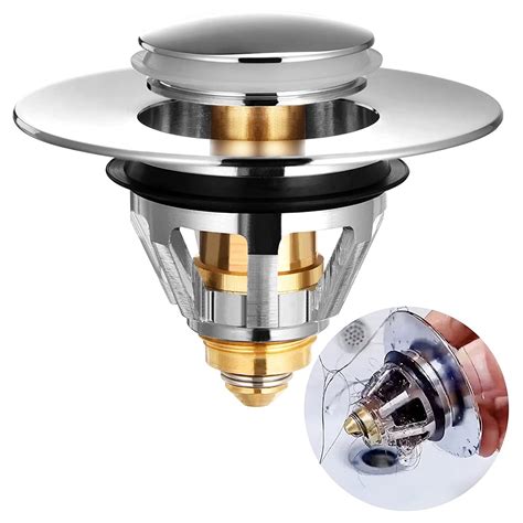 Pop Up Sink Plug Replacement For Washbasin Brass Chrome Mm Cap