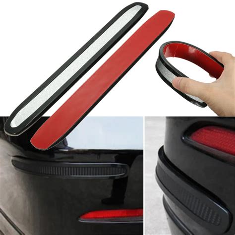 2x Car Bumper Corner Guard Strip Anti Rub Scratch Protection Decoration