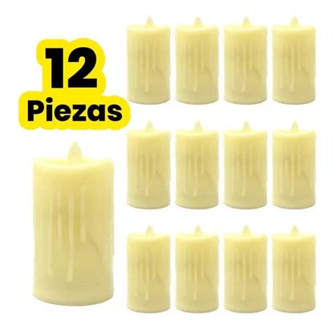 Velas Led Mbar Parpadeantes Cm Para Decorar Fiestas