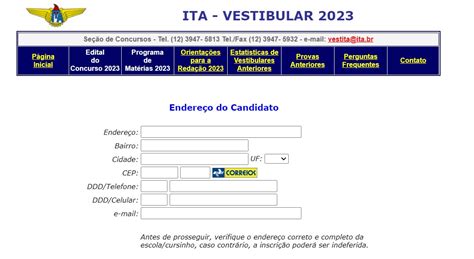 Inscrição ITA 2023 confira o passo a passo