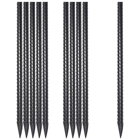 Snapklik AAGUT Ground Straight Rebar Stakes 24 Inch 10 Pcs