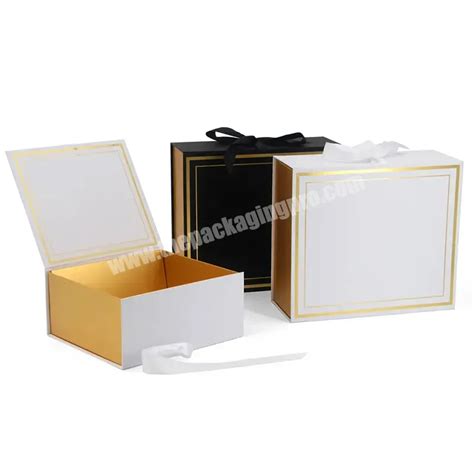 Wholesale Custom Logo Luxury Large Closure Storage Rigid Lid Stackable