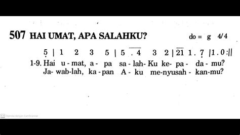 Hai Umat Apa Salahku Puji Syukur No Lagu Rohani Katolik