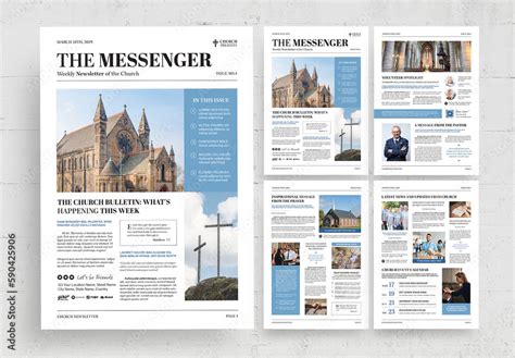 Church Newsletter Template Stock Template | Adobe Stock