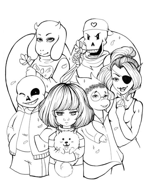 Undertale S Characters F Rbung Seite Kostenlose Druckbare