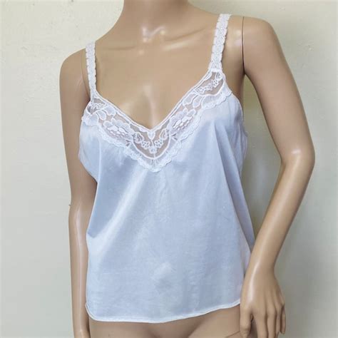 Vanity Fair Lacy Vintage White Lingerie Camisole Gem