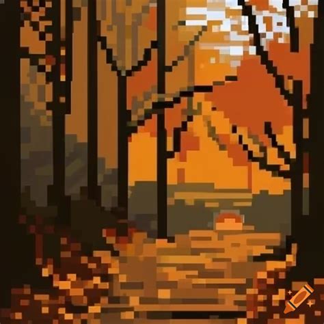 Pixel Art Of A Crisp Autumn Morning On Craiyon