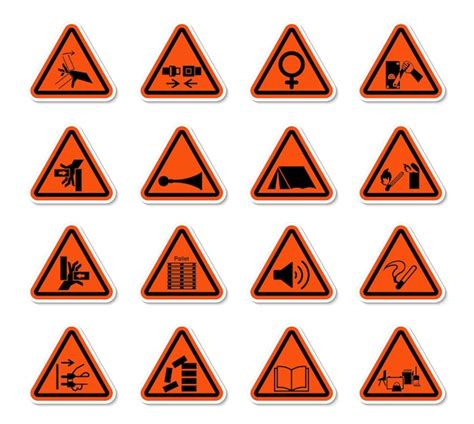 Symboles D Avertissement Triangulaires Tiquettes De Danger Signe Isol