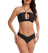 Amazon MIKETAI Sexy Bikinis For Women 2 Piece Bikini Spaghetti Strap Swimsuits Solid Color