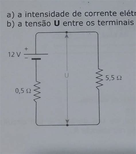 No Circuito Representado Na Figura Calcule A A Intensidade De