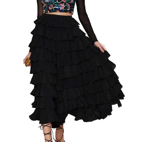 Юбка длинная с воланами фото