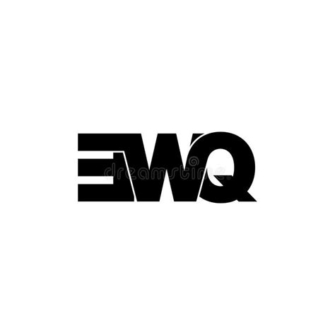 Vector De Diseño De Logotipo De Monograma De Letras De Ewq Ilustración