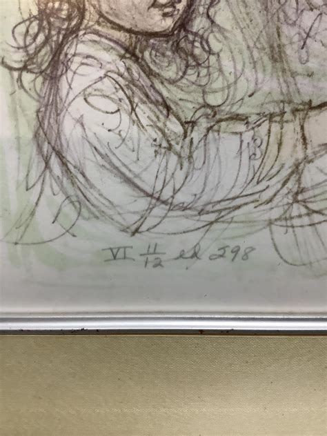 Lot Edna Hibel Pencil Signed Nude Lithograph