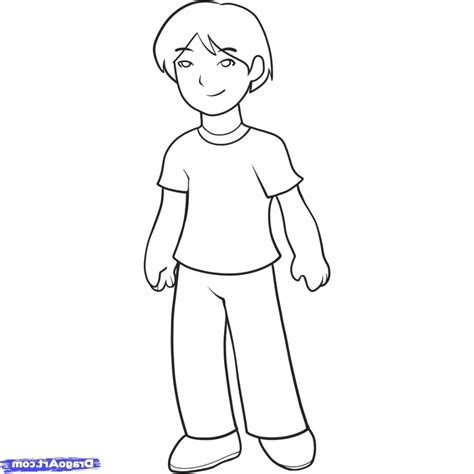 Boy Cartoon Sketch at PaintingValley.com | Explore collection of Boy ...