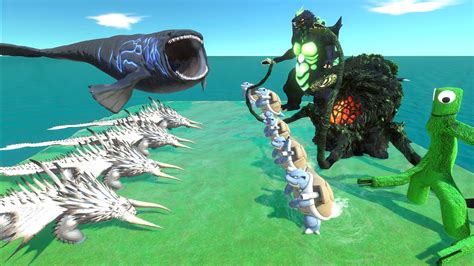 Aquatics Battle The Bloop Vs Green Team Biollante Super Godzilla