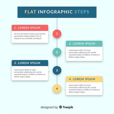 Free Vector Colorful Infographic Steps Concept In Flat Style