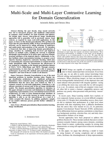 Multi Scale And Multi Layer Contrastive Learning For Domain Generalization Deepai