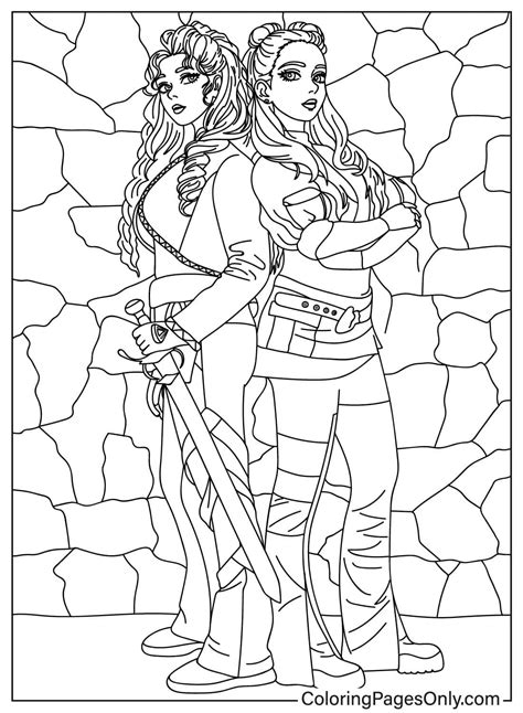 Descendants Poster In Descendants Coloring Pages Coloring