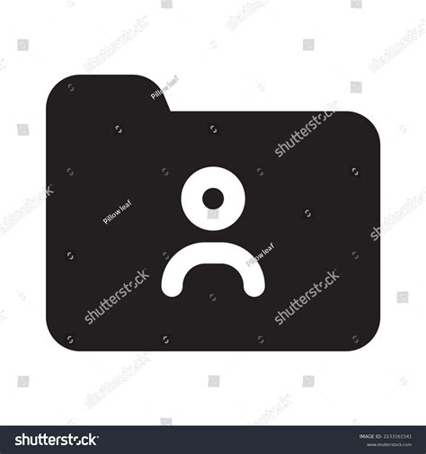 User Folder Icon Solid Style Stock Vector Royalty Free 2233161541