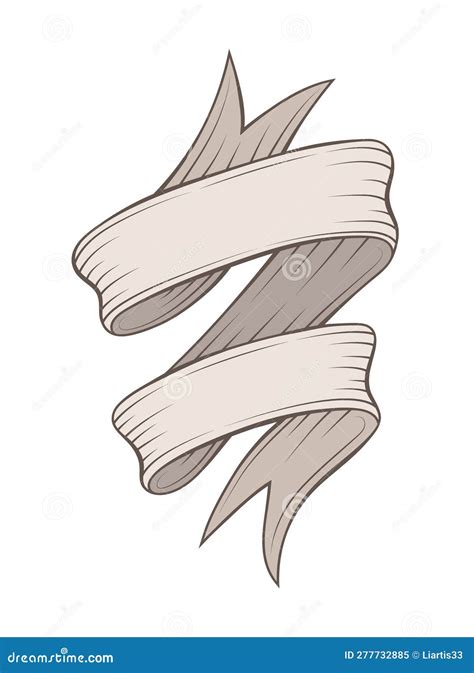 3D Spiral Scroll Ribbon. Heraldic Clipart. Vector Illustration ...