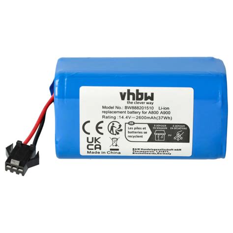 Vhbw Batterie Remplacement Pour Tesvor Sun Inte 172 Pour Aspirateur Robot électroménager